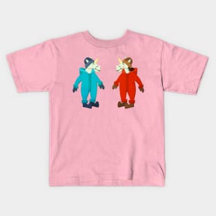 Cozy Twin Unicorns Kids T-Shirt